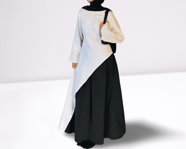 ensemble robe bicolore asymétrique